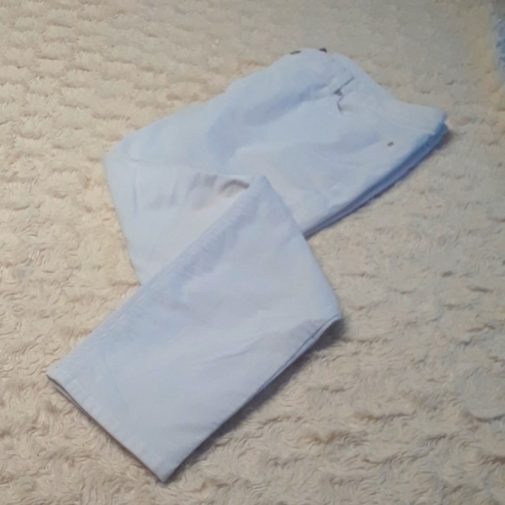 JCP White Corduroy Straight Leg Pants 22W